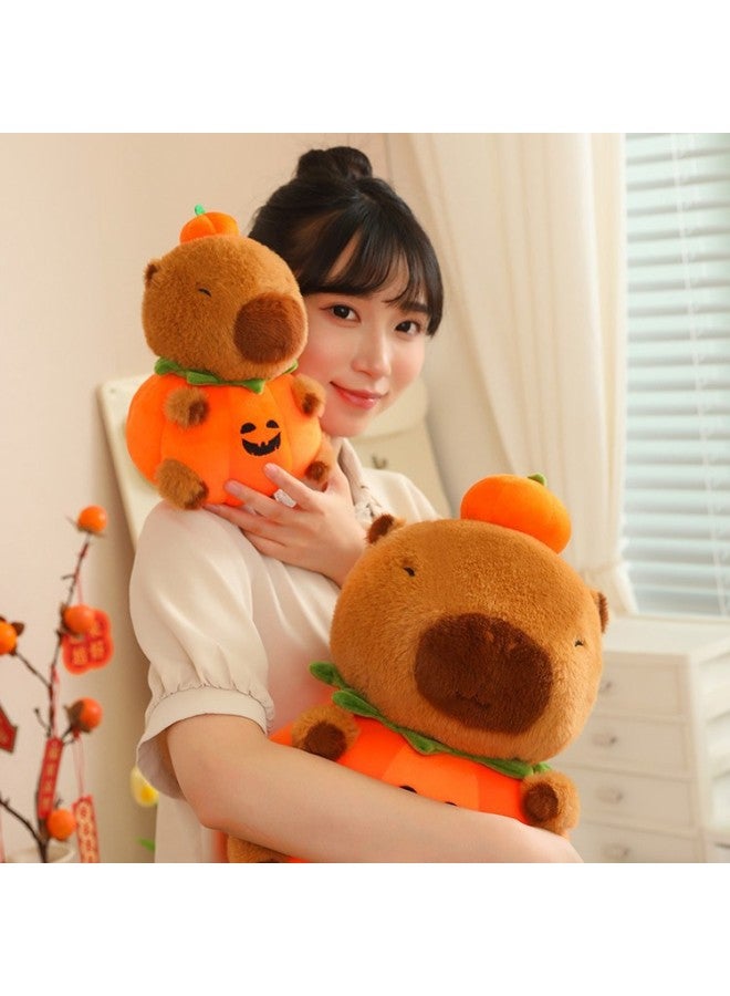 Loquat Sleeping Pumpkin Capybara Doll  Funny Kapibala Bed Pillow For Friends Birthday Gift Doll-Specifications:Qcs Pumpkin Turns Into Capibala-Color:60cm - Image 5