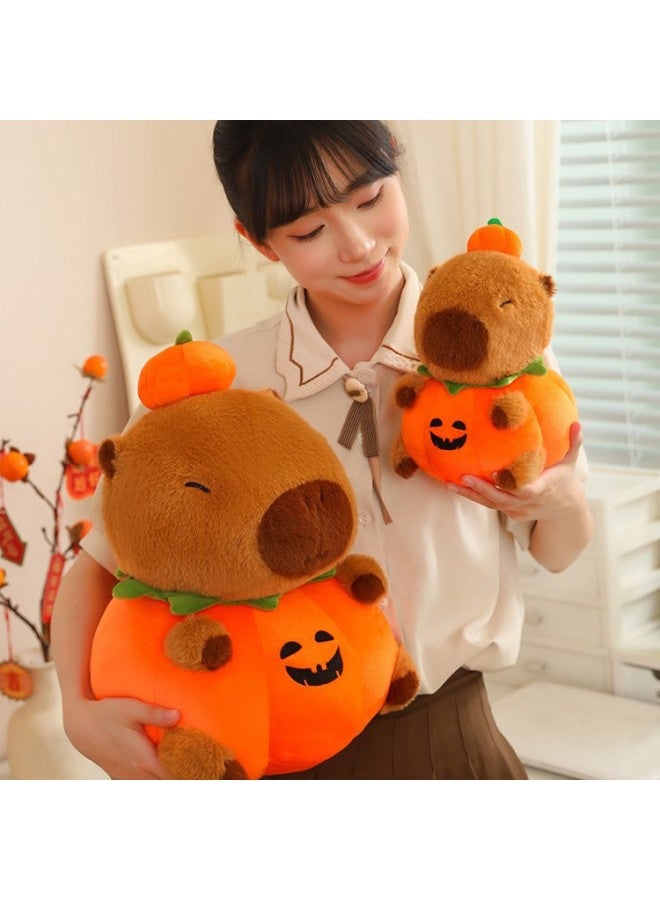 Loquat Sleeping Pumpkin Capybara Doll  Funny Kapibala Bed Pillow For Friends Birthday Gift Doll-Specifications:Qcs Pumpkin Turns Into Capibala-Color:60cm - Image 3