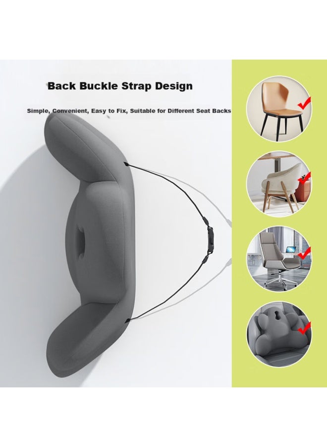 J.sir Car Lumbar Support Cushion, Waist Support Pad, Driving Aid For Long Sitting, Office Chair Back Support Pillow - Image 3