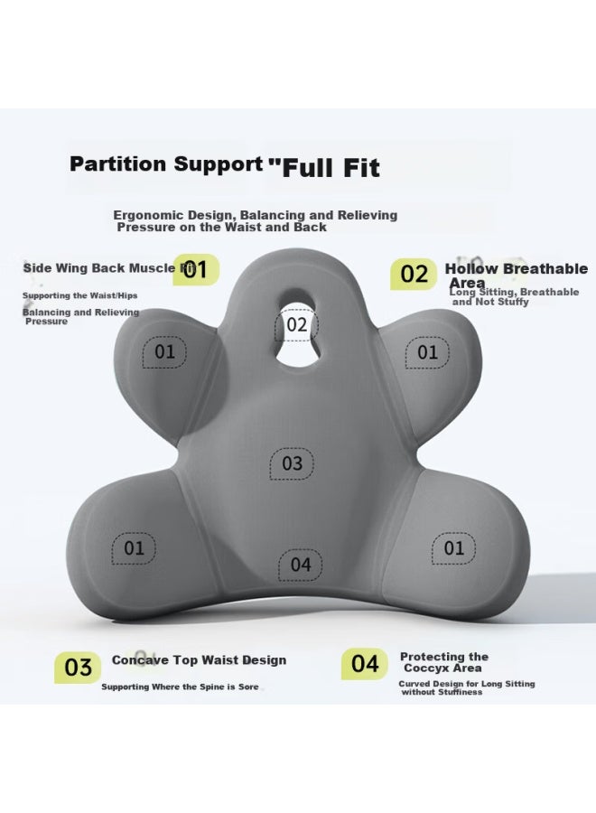 J.sir Car Lumbar Support Cushion, Waist Support Pad, Driving Aid For Long Sitting, Office Chair Back Support Pillow - Image 2