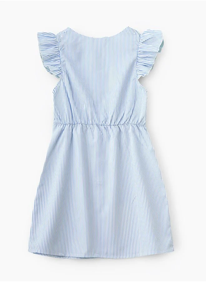babyqlo Chic Striped Button Dress