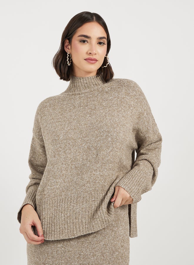 Styli Styli Relaxed Fit Knitted Sweater and Midi Skirt Co-Ords  - Image 2
