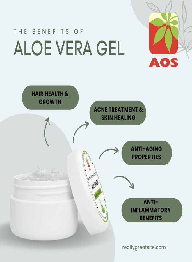 AOS Aloe Vera Gel | Pure Aloe Vera | Gel for Face, Hair, Skin Moisturizing | Hydrates, Soothes | With Vitamin-E | Aloe Vera Gel Face Wash | 100 GMS | - Image 5