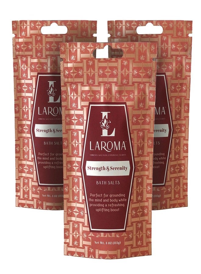 Laroma Bath Salts, Hand-Crafted in The USA, 3 Bags (4 oz Each), Strength & Serenity - Image 1