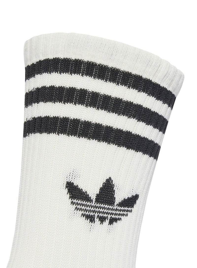 adidas Originals جوارب أديداس 3S كرو  S 3P بيضاء أصلية - Image 4