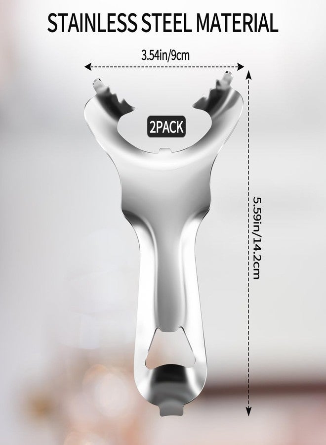 Quadafy 2 Pack Stainless Steel Multifunctional Mason Jar Opener, Easy Twist Manual Handheld Tool, for Sealed Canning Lids, Easy Twist Manual Handheld Top Remover - Image 2