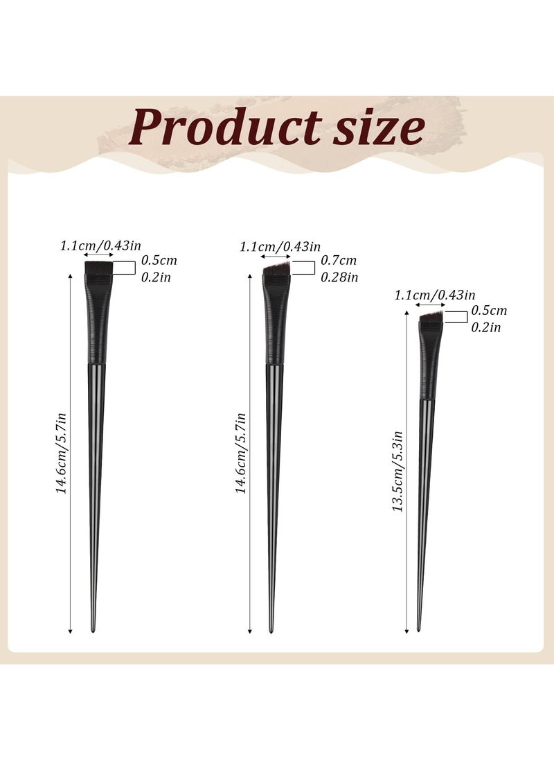 SUNSAR Fine Angled Eyeliner Brush, Ultra thin Precision Eyeliner Brushes Fine Point Angled Eyebrow Concealer Brush Set of 3, Makeup Brush Tool Gel Eyeliner Brush for Precision Eye Liner Brows  - Image 3