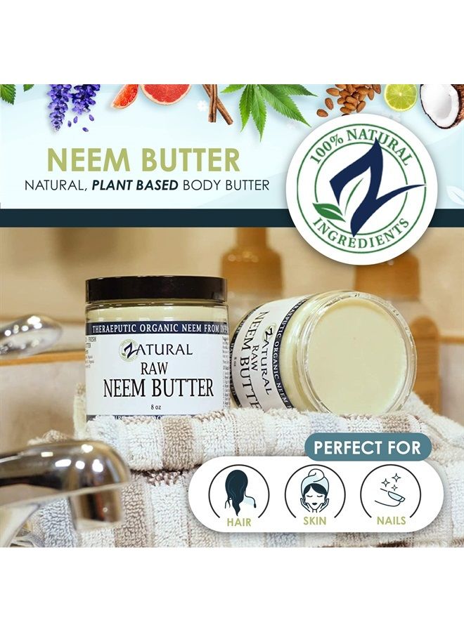 Zatural Organic Neem Butter-Coconut Oil, Neem Oil, Neem Leaf, Marula Oil, Kokum Butter, Rosemary, For Sensitive Skin, Itchy Skin, 2 Pack, 8 oz. - Image 2