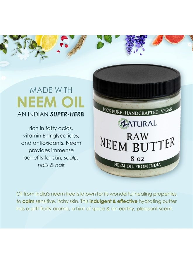 Zatural Organic Neem Butter-Coconut Oil, Neem Oil, Neem Leaf, Marula Oil, Kokum Butter, Rosemary, For Sensitive Skin, Itchy Skin, 2 Pack, 8 oz. - Image 3