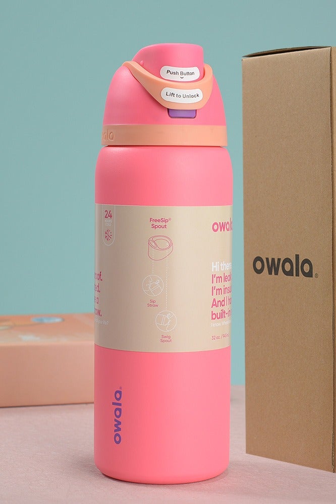 Owala Owala FreeSip Insulated Stainless Steel Water Bottle With Straw For Sports Travel And School BPA Free Sports Water Bottle 32oz