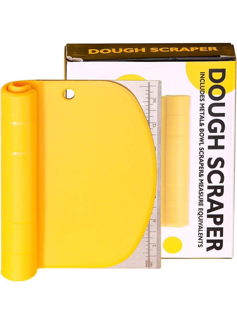 Trifecta Trifecta 2 in 1 Dough Scraper Bowl Scraper FoodSafe Dough Cutter Flexible Dough Cutter Multipurpose Food Scrappers for Bread Cake Cream  - Image 1