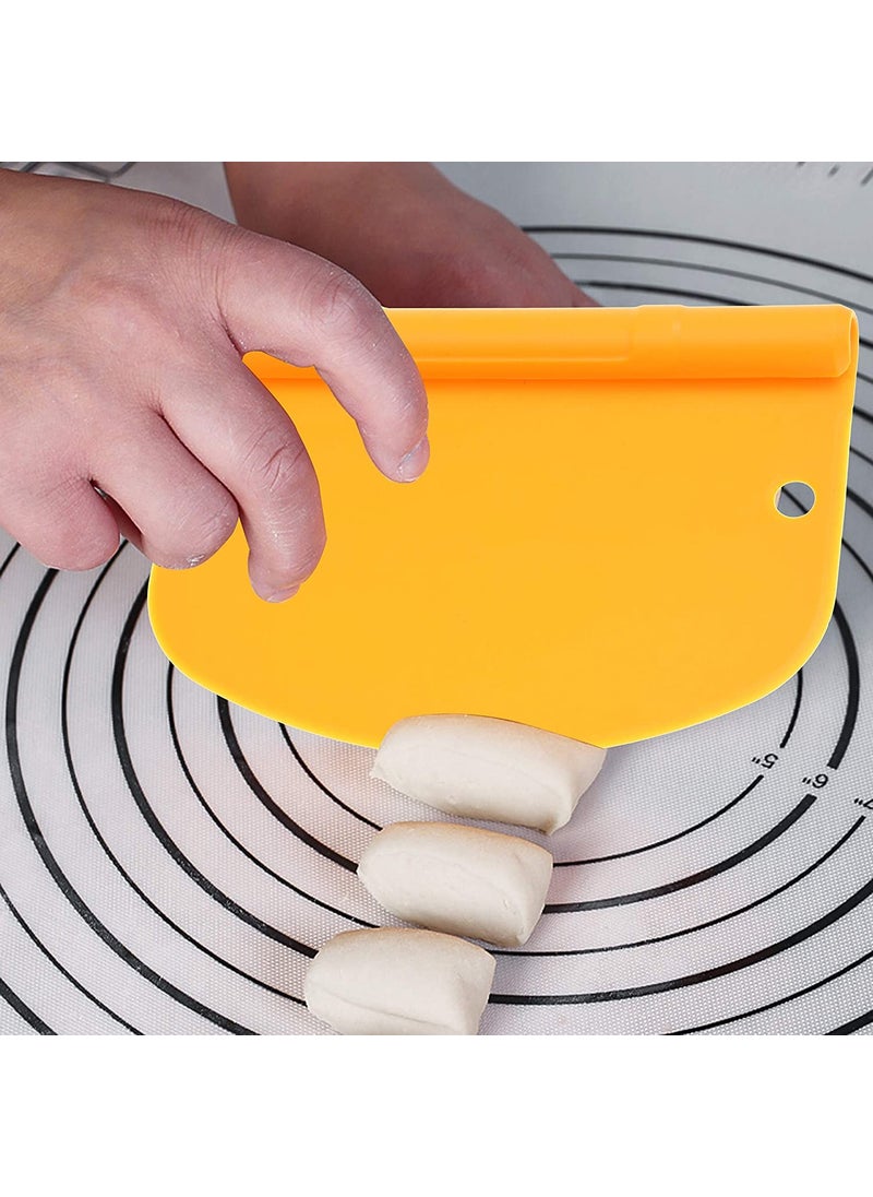 Trifecta Trifecta 2 in 1 Dough Scraper Bowl Scraper FoodSafe Dough Cutter Flexible Dough Cutter Multipurpose Food Scrappers for Bread Cake Cream  - Image 4