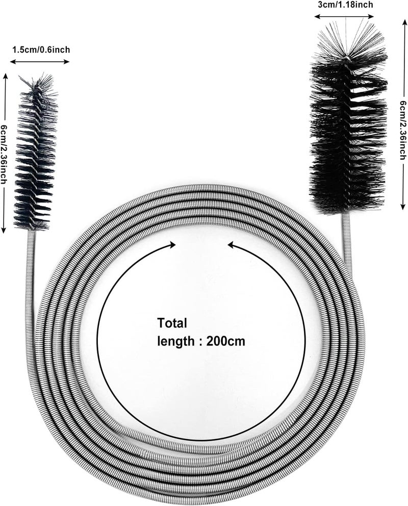 FINEASY 13pcs Pipe Cleaners for Cleaning Brush,78 Inches Aquarium Sink Unblocker Radiator Brush and 12pcs Bottle Straw Cleaning Brush,for Daily Cleaning,Sink Drain,Refrigerator Drain Hole - Image 3