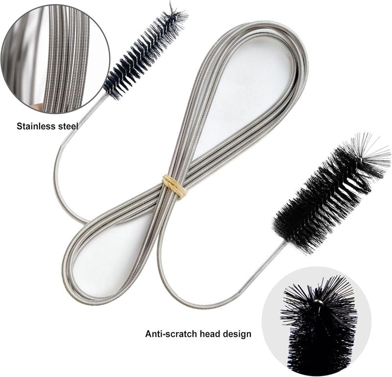 FINEASY 13pcs Pipe Cleaners for Cleaning Brush,78 Inches Aquarium Sink Unblocker Radiator Brush and 12pcs Bottle Straw Cleaning Brush,for Daily Cleaning,Sink Drain,Refrigerator Drain Hole - Image 5
