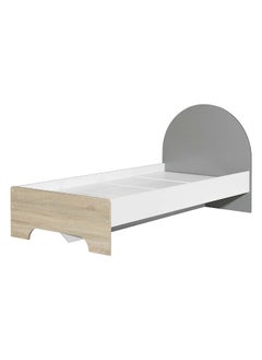 DANUBE HOME Lur 90X200 Kids Bed Sturdy Modern Design Wooden Single Bed Frame Furniture Quiet And Comfortable Beds -White & Sonoma Oak/Grey  - Image 2