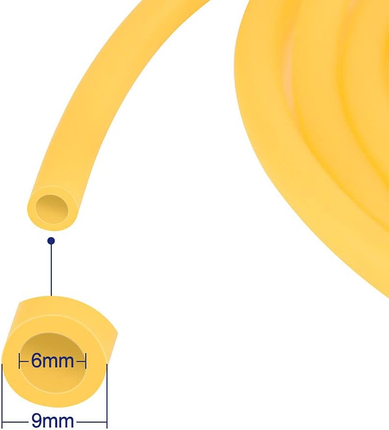 Labasics Rubber Tubing, Pure Latex Amber Tube, 3/8 inch (9 mm) OD 1/4 inch (6 mm) ID, Highly Elastic and Strong, 16 Feet - Image 3
