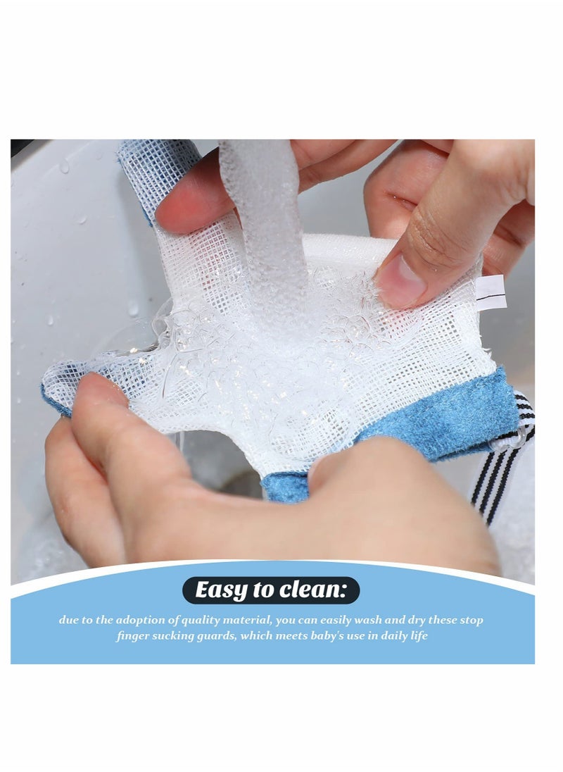 Generic - Thumb Sucking Prevention Finger Guard for Kids, Soft Breathable Mesh Glove with Wrist Band, 2 Pack Toddler Thumb Protector - Image 1