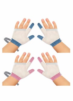 Thumb Sucking Prevention Finger Guard for Kids, Soft Breathable Mesh Glove with Wrist Band, 2 Pack Toddler Thumb Protector