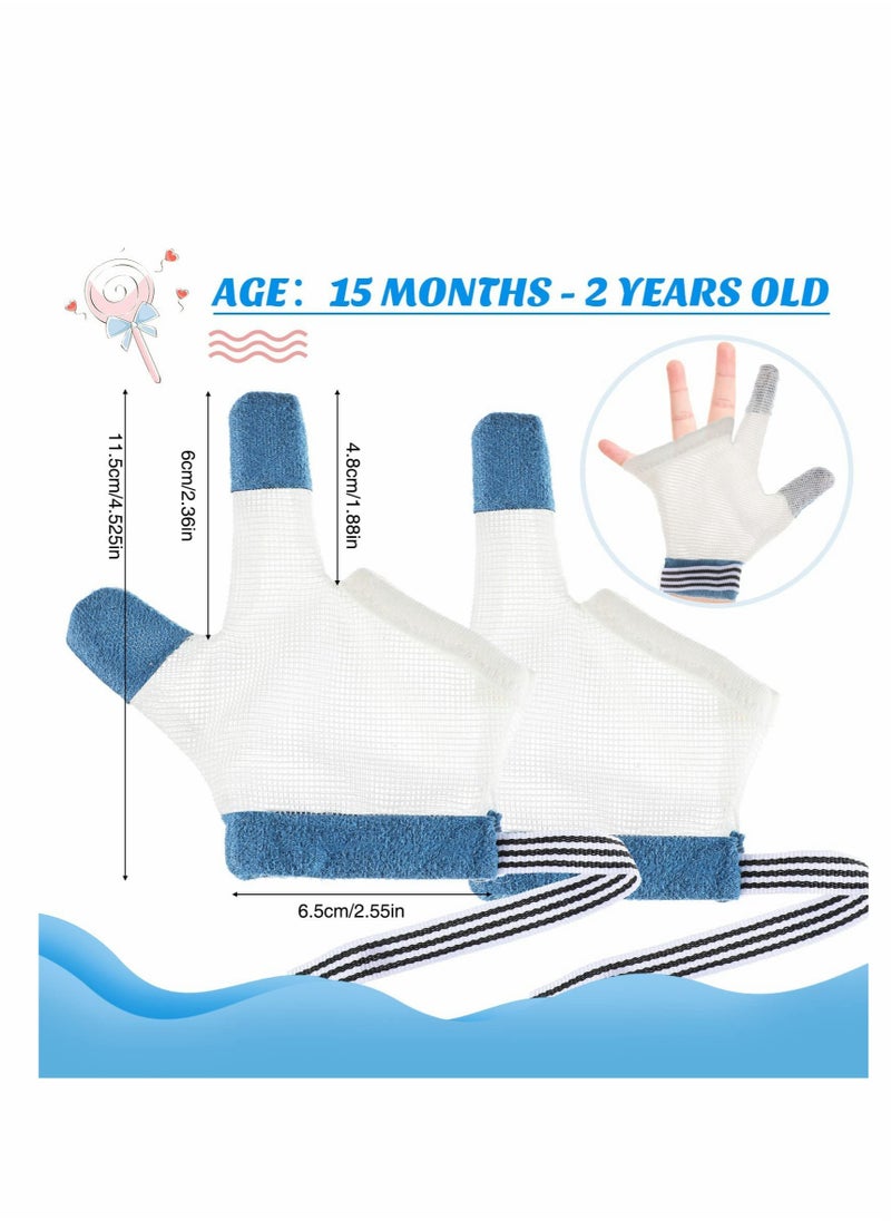 Generic - Thumb Sucking Prevention Finger Guard for Kids, Soft Breathable Mesh Glove with Wrist Band, 2 Pack Toddler Thumb Protector - Image 1