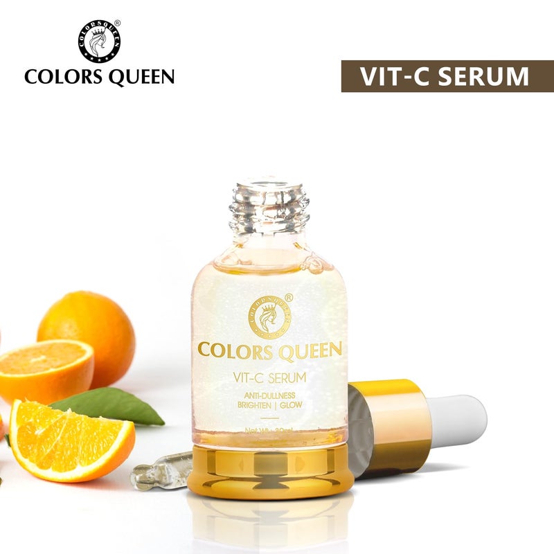 COLORS QUEEN Colors Queen Vitamin C Face Serum 30 ml LightWeight Non Greasy Niacinamide Face Serum Anti Dullness Brightening Face Serum for Glowing Skin Suitable for All Skin Types - Image 2