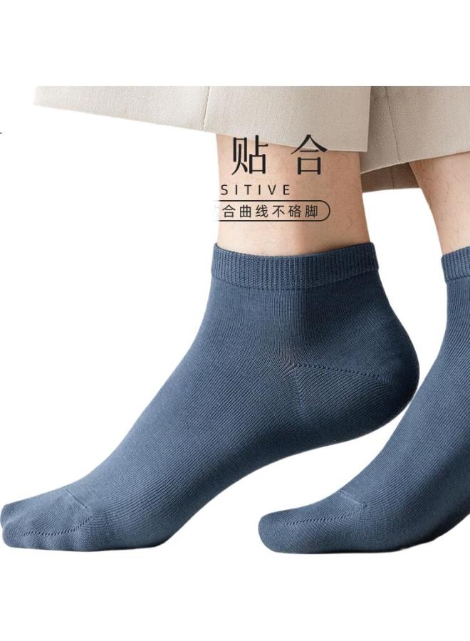 Madallo 10 Pairs Men'S Short Socks Summer Anti-Odor Breathable Sweat-Absorbing Summer Boat Socks For Men - Image 1