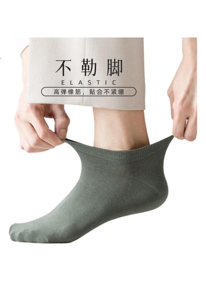 Madallo 10 Pairs Men'S Short Socks Summer Anti-Odor Breathable Sweat-Absorbing Summer Boat Socks For Men - Image 3