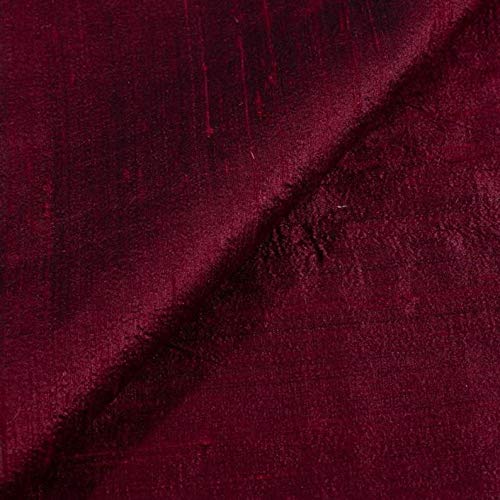 Bini Fabrics Banglori Raw Silk 45 Width Banglori Raw Silk Fabric Dark Maroon Can Be Used for Dresses Crafting Ect 3 Meter - Image 1
