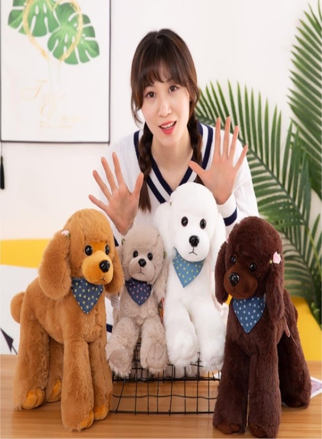 OPHRBU Poodle Plush Toys, Soft and Cute Poodle Plush Toys, Pillows, Cushions, The Best Gift for Your Family and Friends. 1 pc. (Light Grey 12 inches) - Image 4