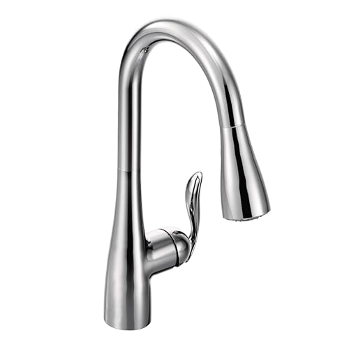 Moen Arbor Chrome OneHandle Kitchen Faucet with Pull Down Sprayer Featuring Power Boost and Reflex 7594C