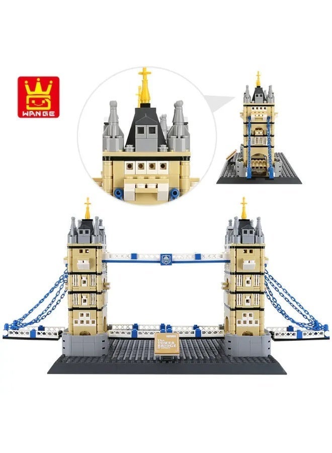 wange Tower Bridge London England Building Blocks Set 4219 (Age 6+, 969 Pieces) - Image 1