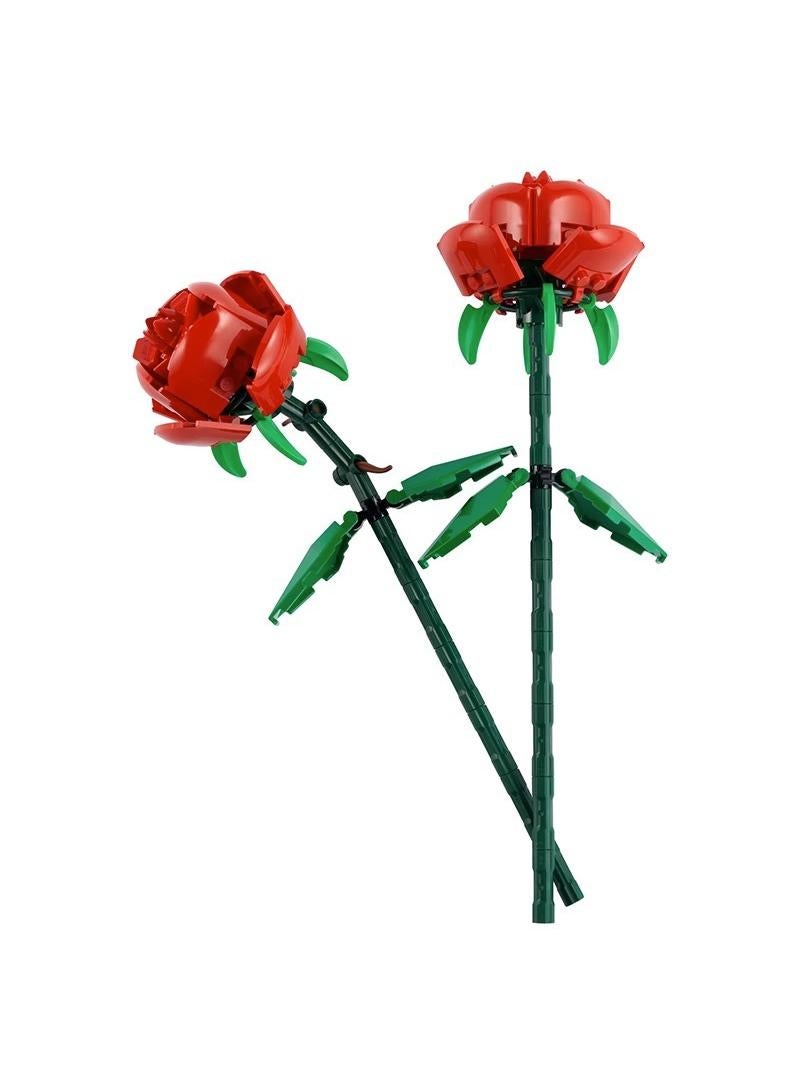 15pcs Rose Graduation Season Gift Building Block Assembly Puzzle Toy Decoration - Image 4