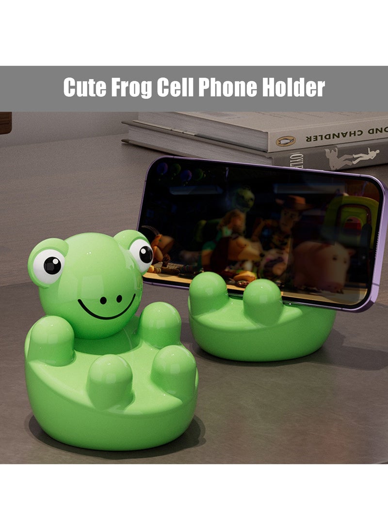 CMGTYYD Frog Phone Stand, Smartphones Tablets Frog Phone Rack, Creative Cute Frog Phone Holder Cell Phone Stand House Decor and Office Desk Accessory for Girls Boys - Image 4