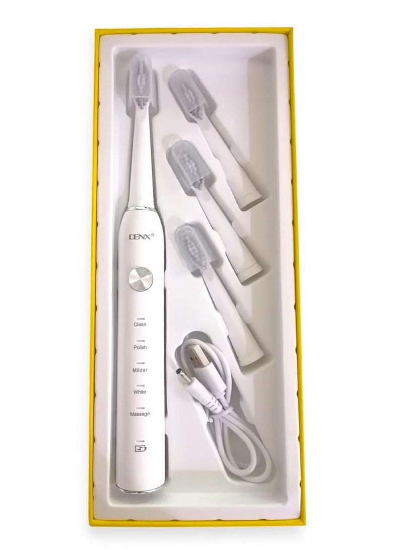 Denx Waterproof Smart Sonic Toothbrush for 5 Problems White DX2579 - Image 1