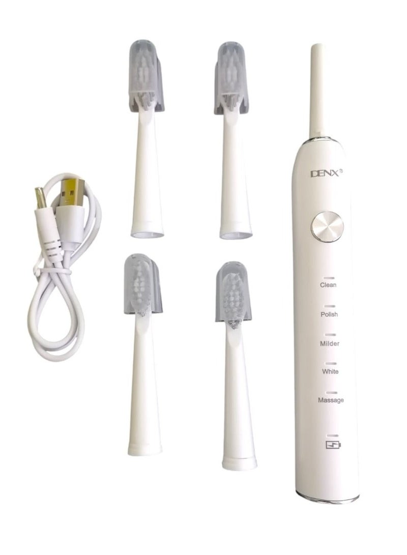 Denx Waterproof Smart Sonic Toothbrush for 5 Problems White DX2579 - Image 5