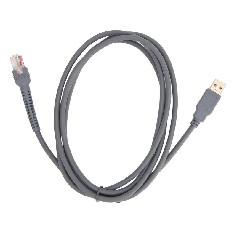 Barcode Scanner Cable: 2 Meter Premium ABS Material - Plug and Play Perfect Replacement USB Scan Cable for Symbol LS2208 LS1203 LS4208 DS6707 DS6708 - Image 2