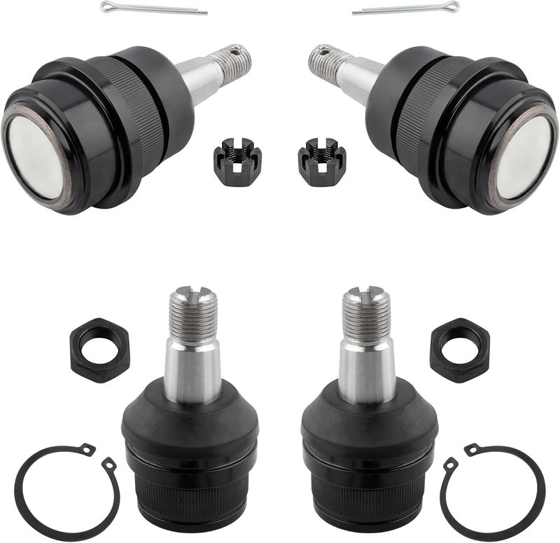 YMAUGP 4pcs Front Upper & Lower Ball Joint Suspension for Dodge Ram 1500/2500 1994-1999 4WD - Image 1