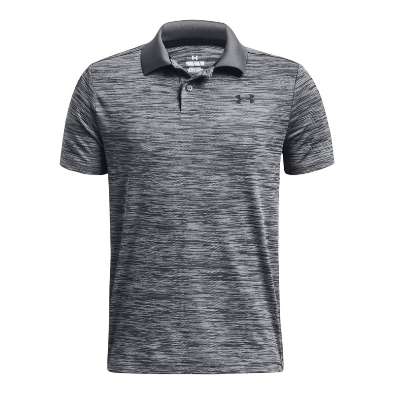 Under Armour Boys Performance Polo, (012) Pitch Gray Light Heather / / Black, Small - Image 5