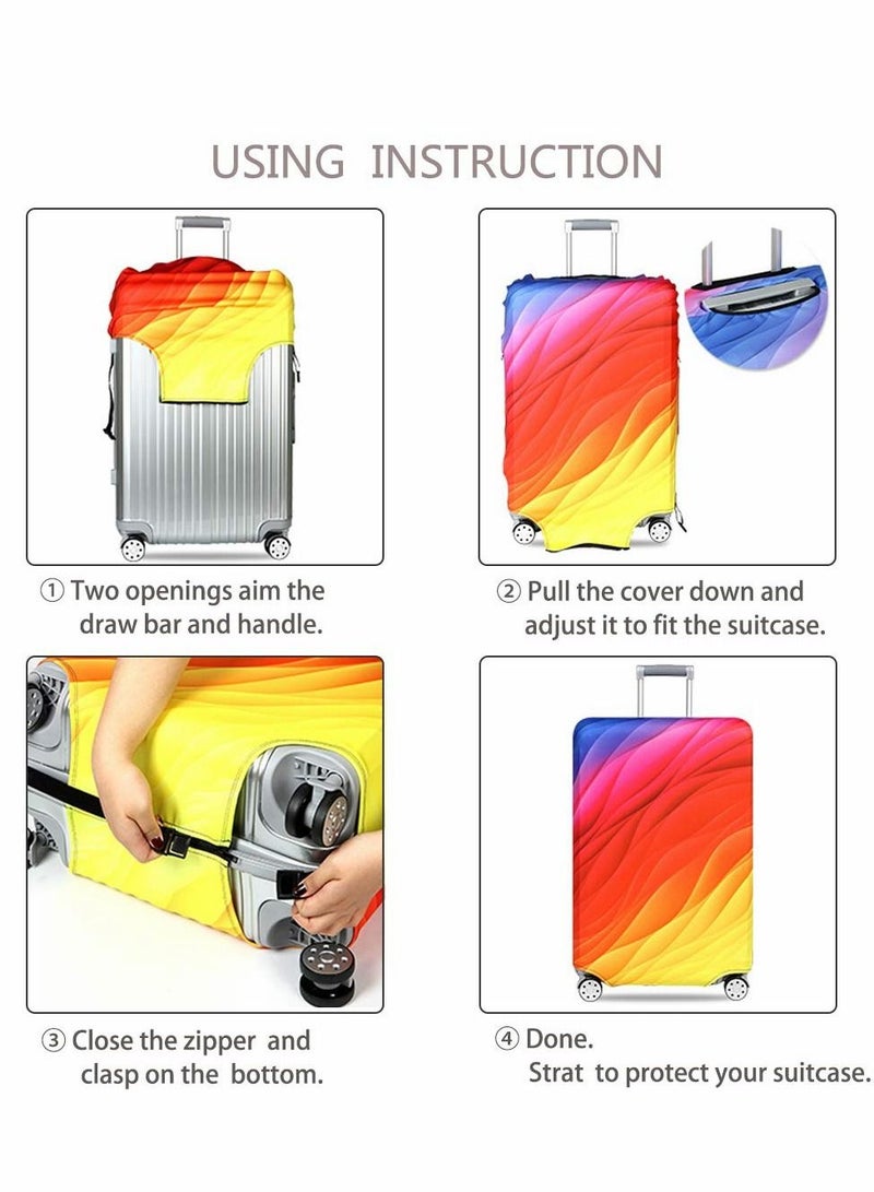 Excefore Luggage Cover, Washable Suitcase Protector Anti-scratch Suitcase Fits 26-28 Inch Luggage (XL) - Image 4
