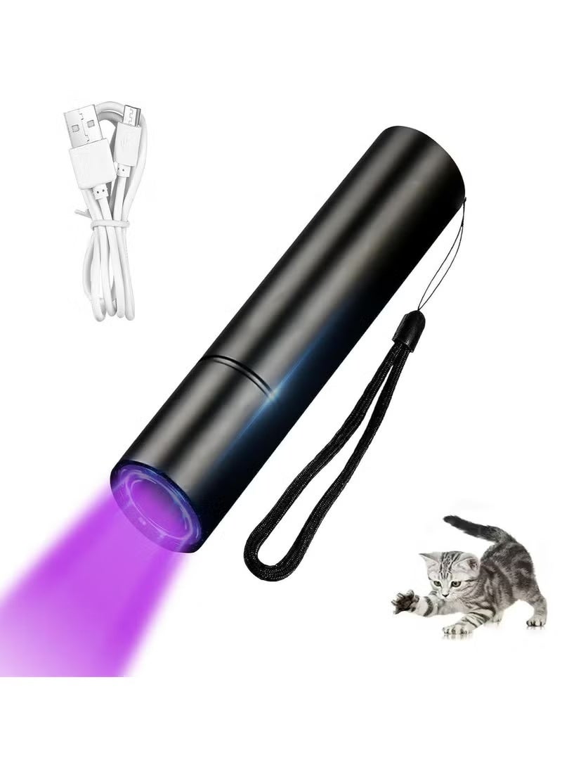 UV Black Light Flashlight, 365nm Portable Handheld Blacklight Flashlights, Mini Ultraviolet Flashlight for Pet Fungus Detection, Cat Ringworm, Doctor Pet Urine Detector - Image 1