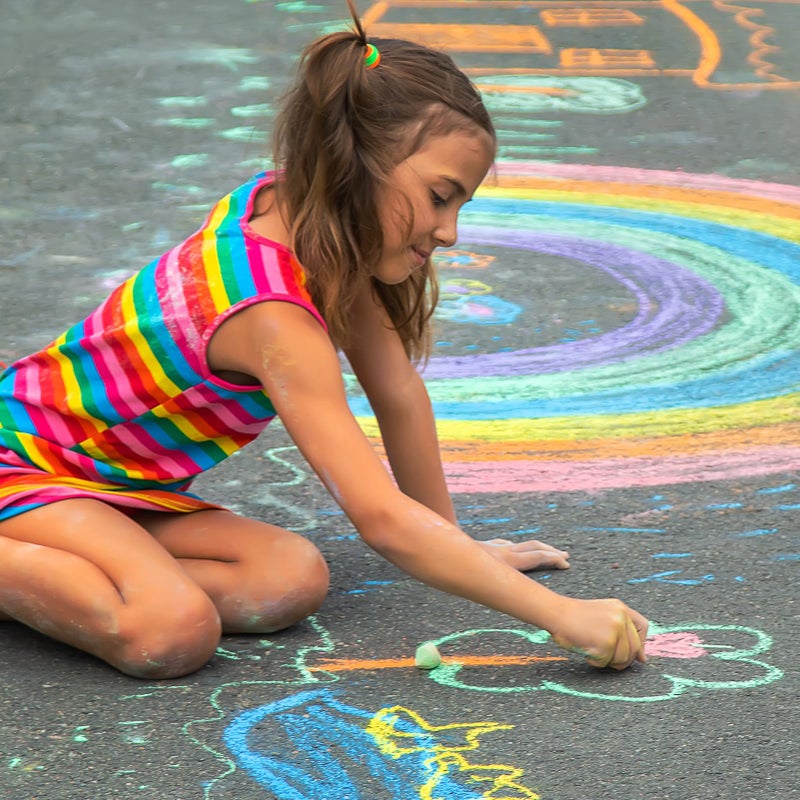 SMALL FISH 280PCS Sidewalk Chalks in 24 Colors: Washable Jumbo Chalk Set for Kids Toddlers, Non-Toxic Dustless Colored Chalk Bulk for Outdoor Art, Party Favors, Painting on Chalkboard Blackboard Playground - Image 5