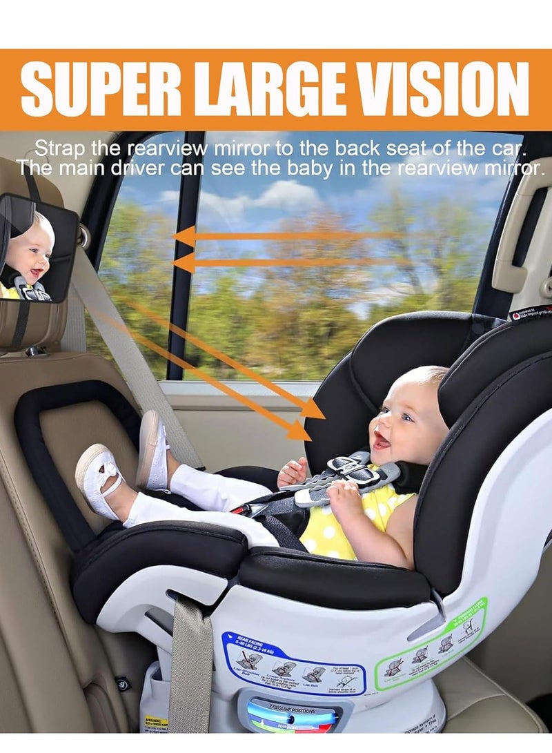 DIOTTI Baby Car Mirror for Back Seat – Rear View Monitor to Keep an Eye on Baby in a Rear-Facing Car Seat - Image 3