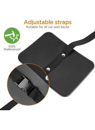Shatterproof Baby Car Mirror for Rear-Facing Seat, Wide Clear View, 360° Adjustable, Crash-Tested Backseat Mirror for Safe Infant & Toddler Monitoring - view 3