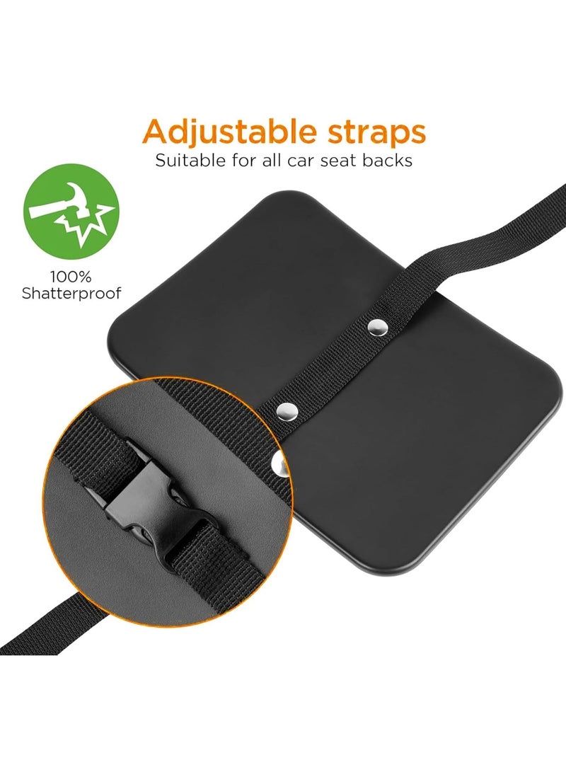 ديوتي مرآة سيارة للأطفال مقاومة للكسر، مناسبة للمقعد الخلفي، رؤية واضحة وواسعة، قابلة للتعديل بزاوية 360 درجة، ومُختبرة ضد التصادم، لمراقبة آمنة للرضع والأطفال الصغار. - Image 3