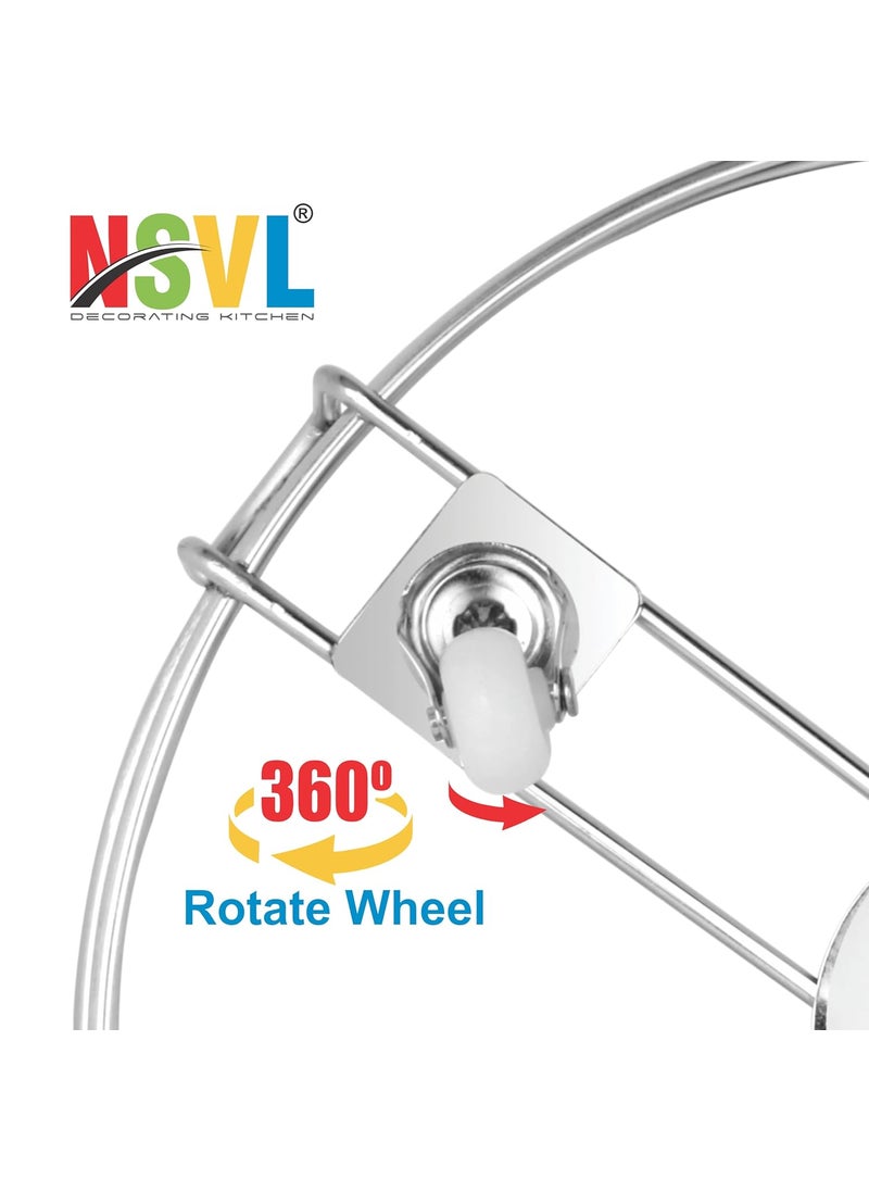 NSVL Nsvl Heavy Strong Stainless Steel Cylinder Trolley with Wheels Gas TrollyLPG Cylinder Stand Gas Cylinder Trolley  - Image 4