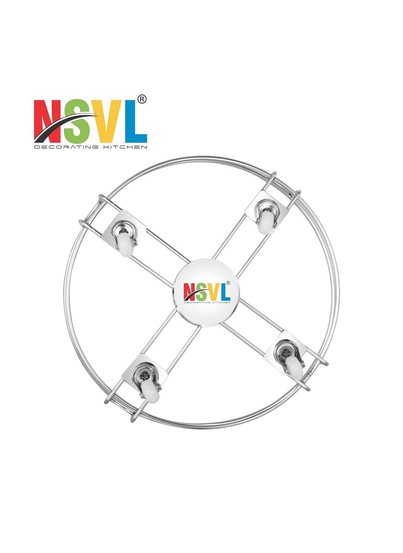 NSVL Nsvl Heavy Strong Stainless Steel Cylinder Trolley with Wheels Gas TrollyLPG Cylinder Stand Gas Cylinder Trolley  - Image 3