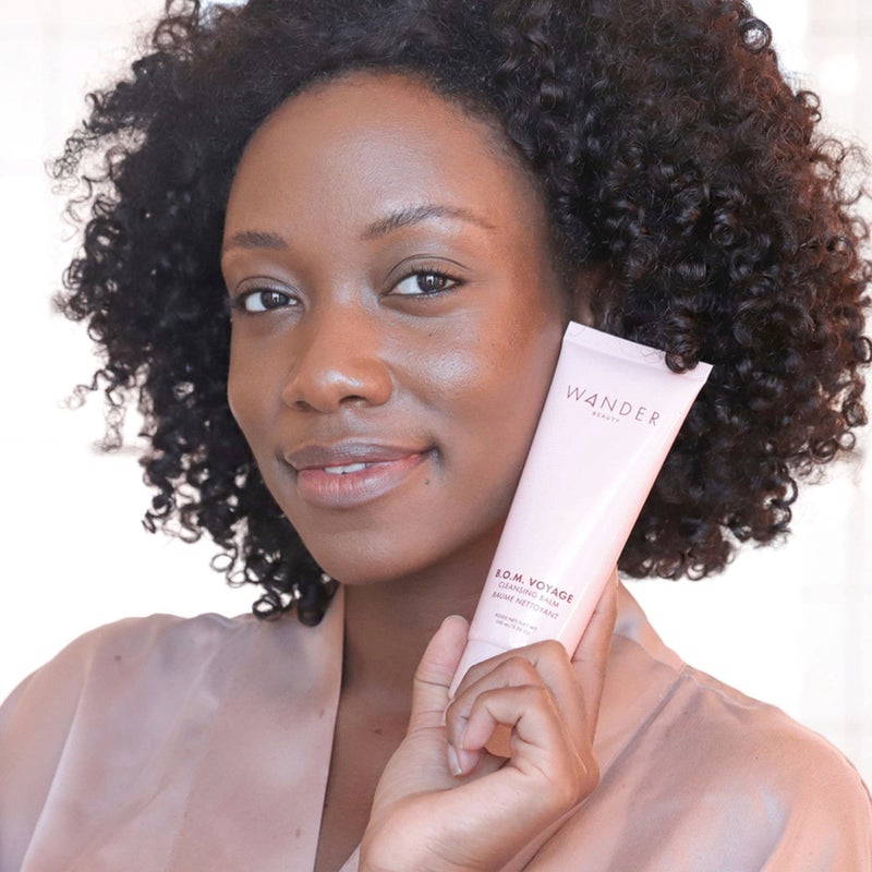 Wander Beauty B.O.M Voyage Cleansing Balm - Cleanser and Makeup Remover for Eyes & Face - Cleansing Balm Makeup Remover - Nourishing Face Wash Transforms From Balm to Oil to Milk Cleanser - 3.38 oz - Image 2