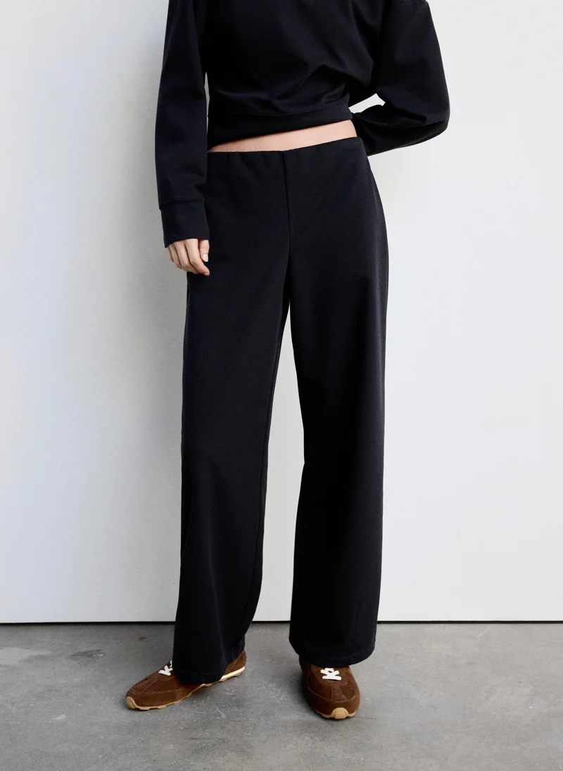 Mango Straight mid-rise trousers
