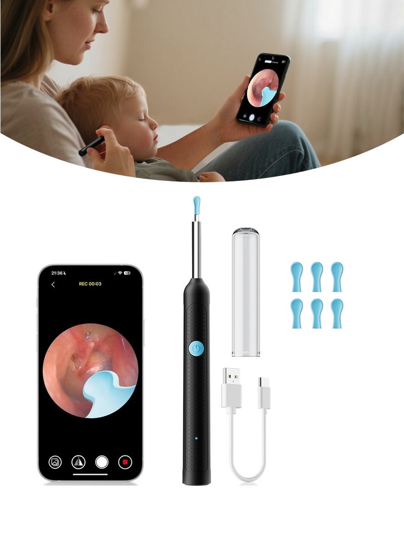 BEIRUI Smart Earwax Removal Tool - Visible Ear Cleaner Kit with Wi-Fi Connectivity, 1080P HD Camera & 6 Probe Heads. Provides Clear Visualization to Reduce Ear Damage. - Image 1