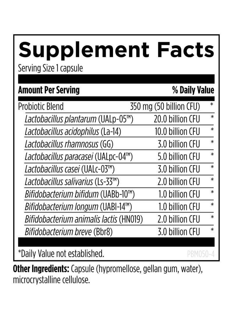 ProbioMed 50 - Probiotics for Digestive Health - 10 Strains with Lactobacillus acidophilus Probiotic + Lactobacillus rhamnosus - Gut Health + Immune Support Supplement (30 Caps) - pzsku/Z8CC40B9E3A3C57A3154FZ/45/_/1726820075/34e95c6e-e109-491b-8e04-7ca3d35265e2