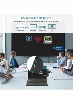 Y&D Surface Pro 8 Hub Docking Station with 4K HDMI, USB-C Thunerbolt 4 (Display+Data+PD Charging), USB 3.0, C(Data), 100M LAN, Audio, SD+TF Card Slot, Triple Display for Microsoft 8/Pro X  - Image 3